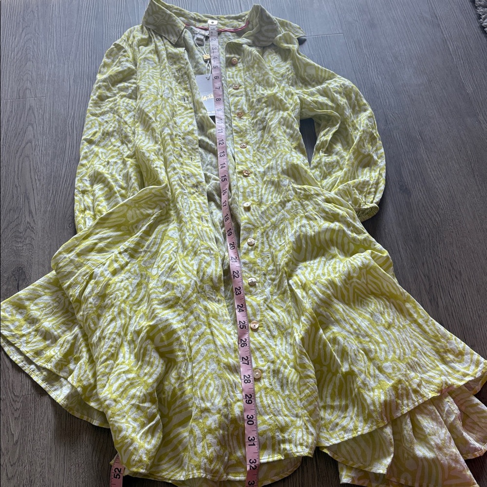 Lilly Pulitzer Melony Shirtdress - Jardin Green Zee Bebe Size 00 - Picture 14 of 14
